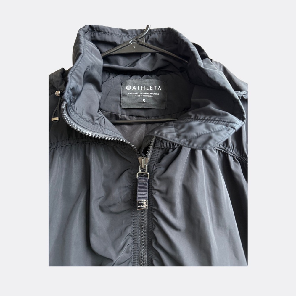 Athleta Jet Black Bomber Jacket - Picture 5 of 6